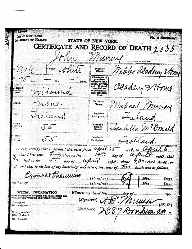 New York Death Records Brooklyn Genealogy(01)